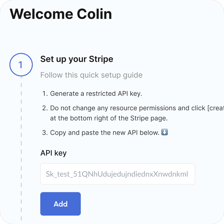 1. Connect your Stripe account