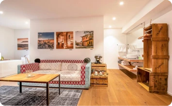 Cozy lounge area in the hotel