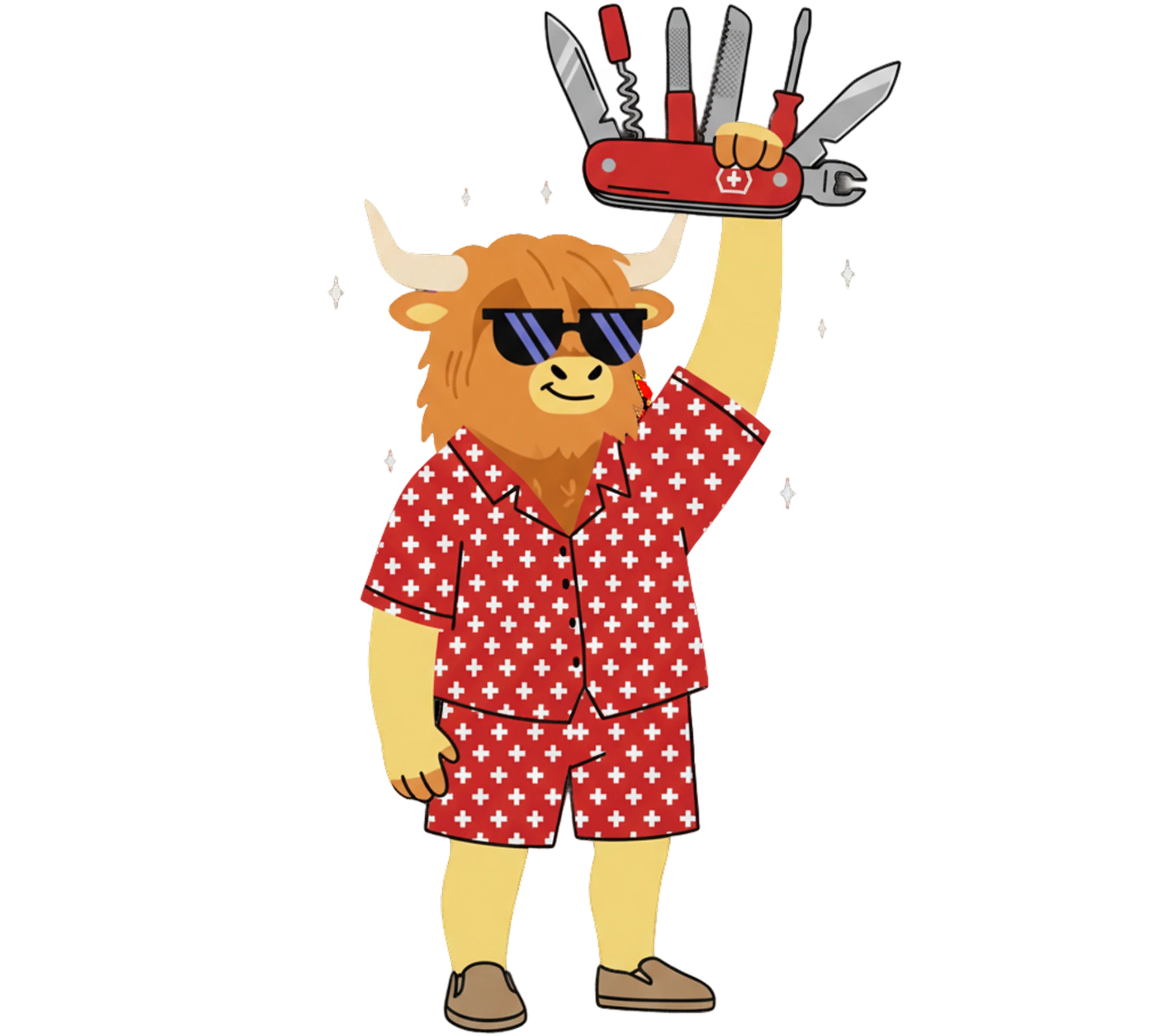 JamesAI character with swiss army kife JamesAI character with swiss army kife