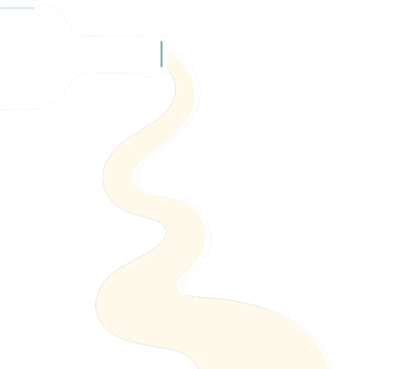 Bottle pouring wine